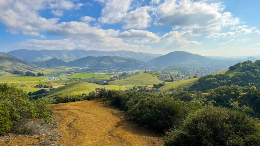 A breathtaking view of the Morro Bay hills and valleys, perfect for a serene vacation rental on California's central coast.